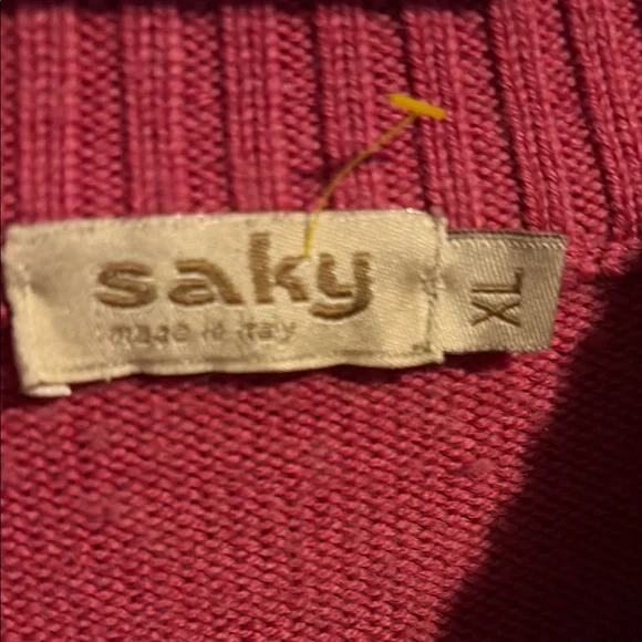 Saky made in Italy merino wool blend zippered cardigan XL - Picture 2 of 5